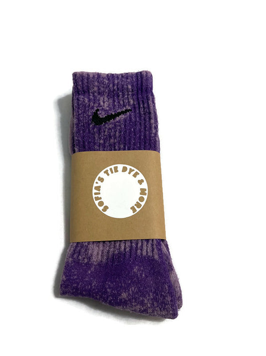 Purple Dye Nike Socks